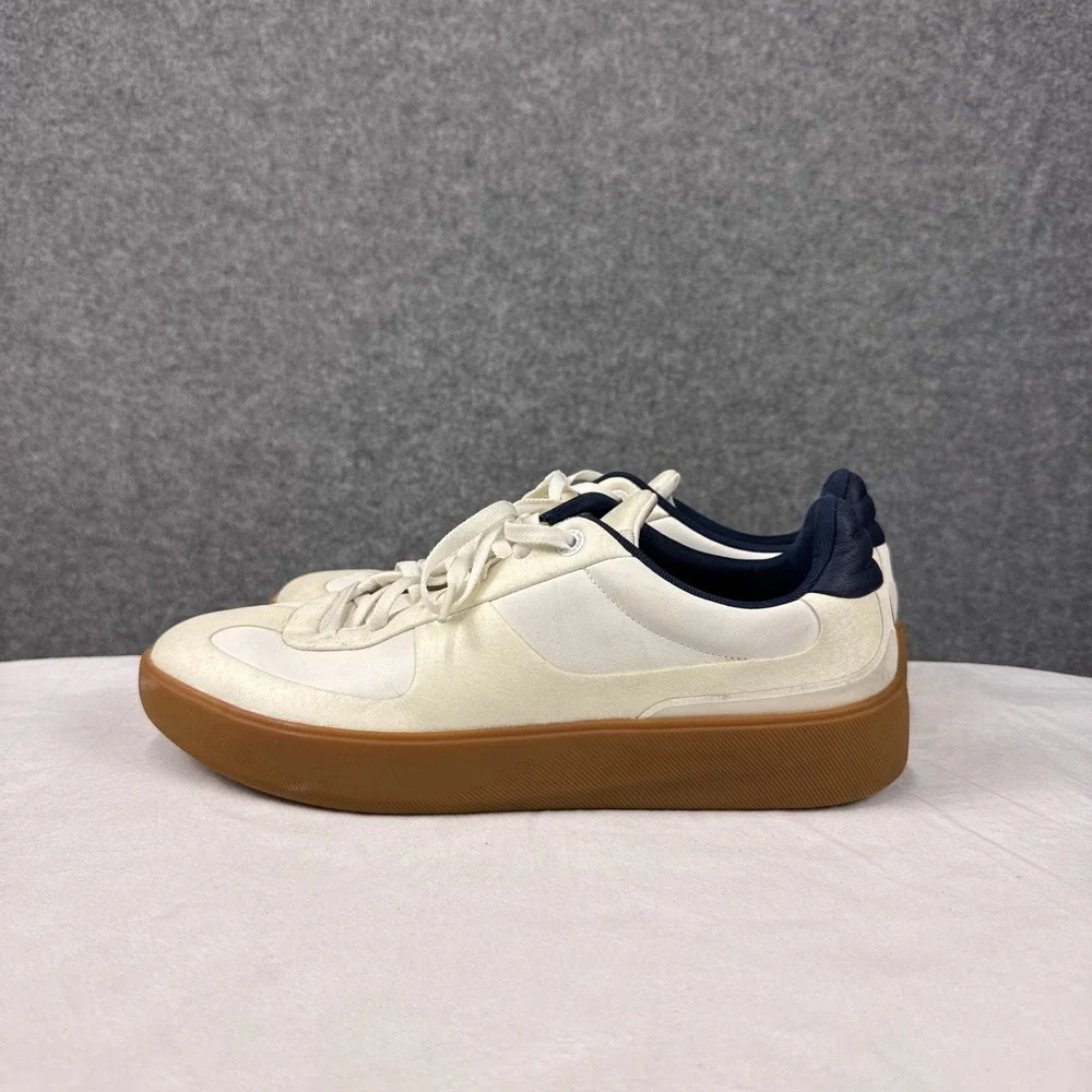 Lululemon Mens Cityverse Sneaker 12.5 White Navy Leather Gum Sole LM9AV8S